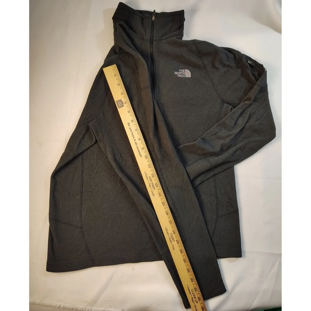 The North Face Mens Sz S FlashDry Quarter Zip Fleece Pullover Gorpcore Black Top